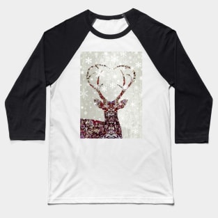 Snow Deer Baseball T-Shirt